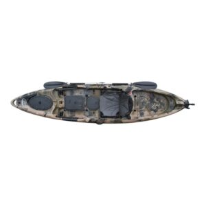 Alternative view of BKC UH-RA220 11.5 foot Riptide Angler Sit On Top Fishing Kayak with Paddles and Upright Chair and Rudder System Included (Camo)
