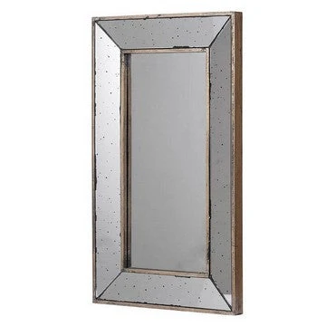 Filo 24 Inch Wall Mirror,Raised Tray Edges,Mirrored Rectangular Frame By Casagear Home – Bild 3