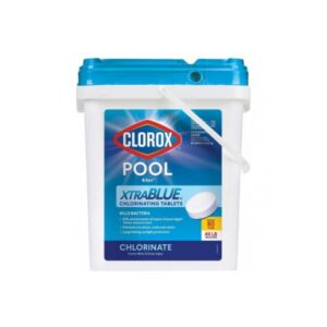 Clorox Xtra Blue 40 Pound 80 Tab Pool and Spa 3 Inch Long Lasting Chlorinating Tablets