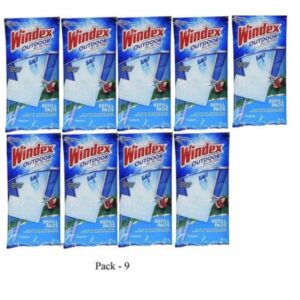 Windex Outdoor All-in-One Window Cleaner Pads (Refill,Pack - 9)