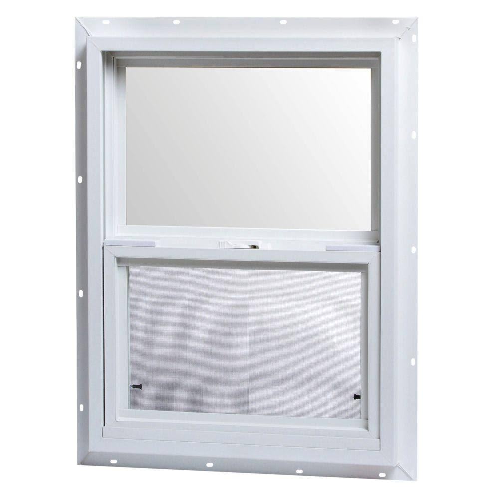 TAFCO Windows 18 in. x 24 in. Single Hung Vinyl Window - White VSH1824