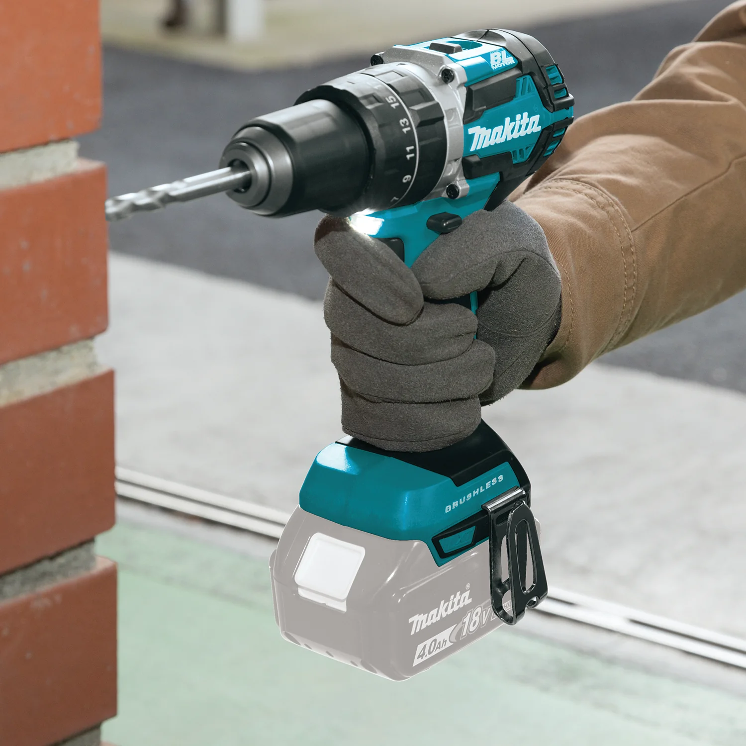 Makita 18 Volt LXT Lithium Ion Compact Brushless Cordless 1/2 Inch Hammer Driver Drill Factory Serviced (Tool Only) – Bild 6