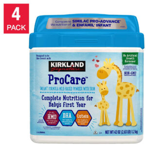 Kirkland Signature Procare Non-GMO Infant Formula 42 oz,4-Pack