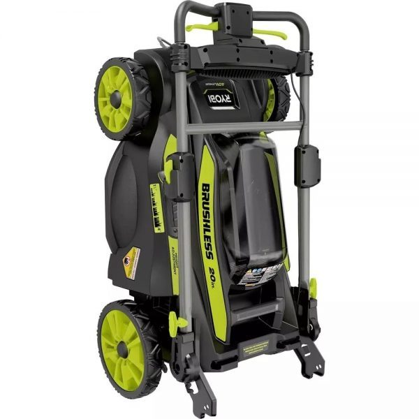 RYOBI 40V Brushless 20 in. Walk Behind Self-Propelled Mower/String Trimmer/Leaf Blower with (2) Batteries and (2) Chargers – Bild 9
