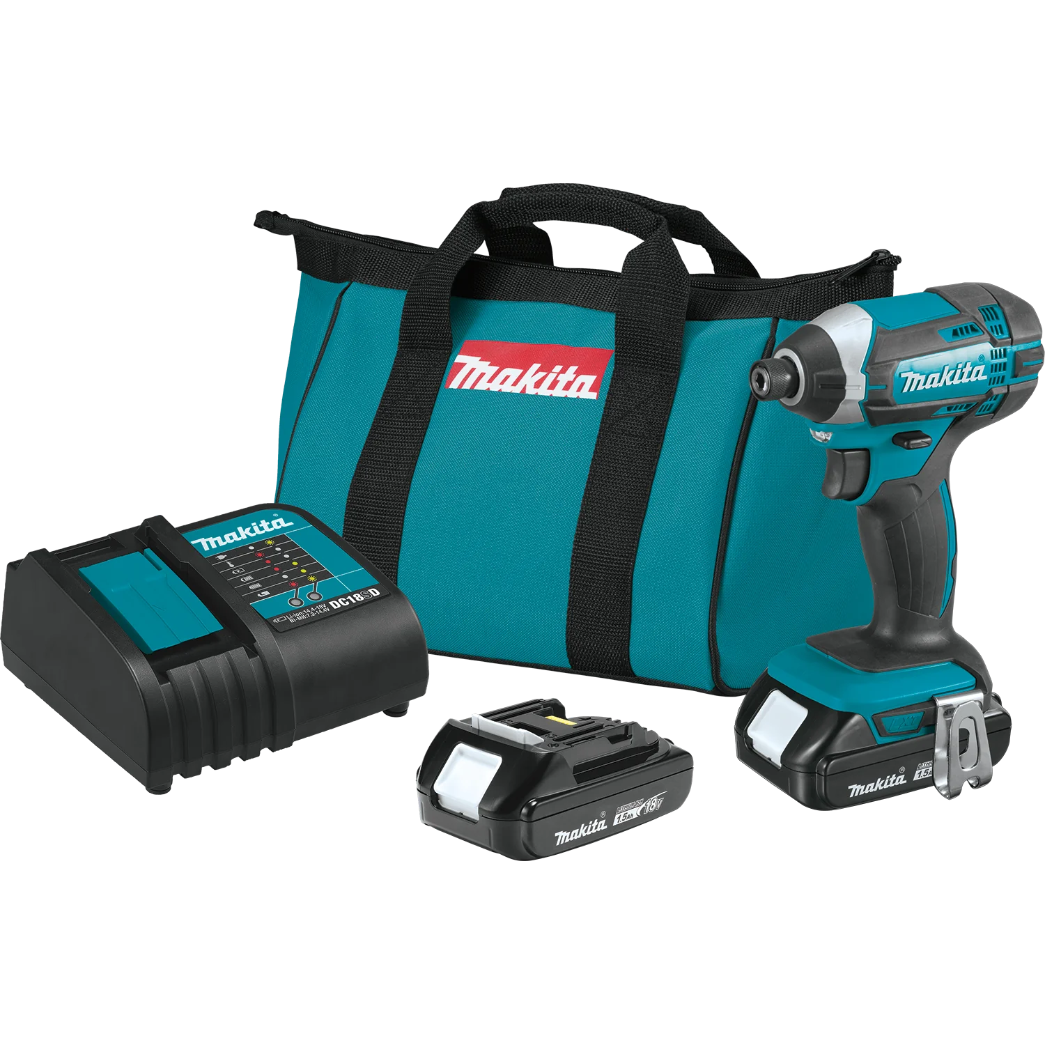 Makita 18V LXT Lithium?Ion Compact Cordless Impact Driver Kit (1.5Ah) Factory Serviced