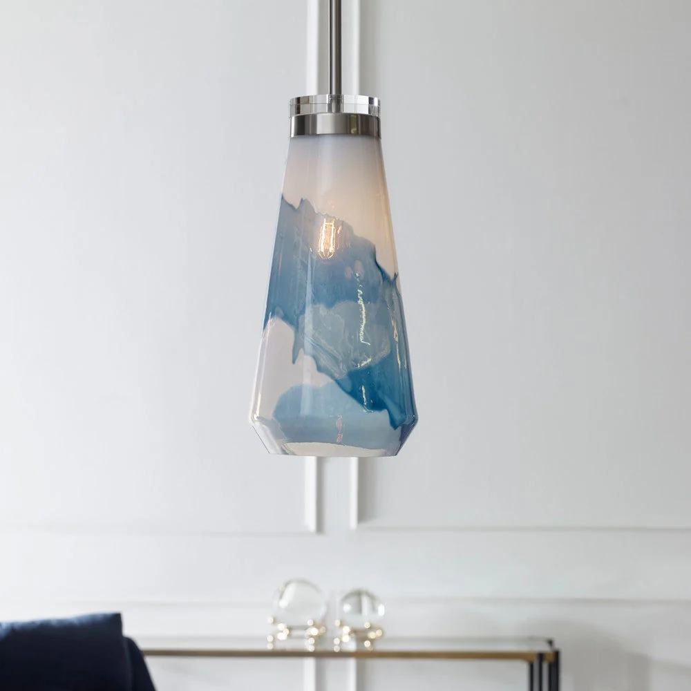Uttermost Windswept Blue & White 1 Light Mini Pendant By Casagear Home – Bild 7