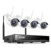 ZOSI Wireless Security Camera System,H.265+ 8 Channel NVR,1080p WiFi IP Camera,Indoor Outdoor Surveillance,4 Cameras+2TB HDD