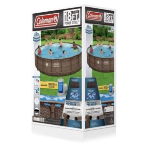 Coleman 18 x 48  Power Steel Frame Above-Ground Swimming Pool Set