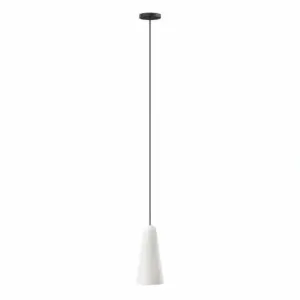 Modway Beacon 1-Light Pendant Light in Opal Black,5 x 5 x 72
