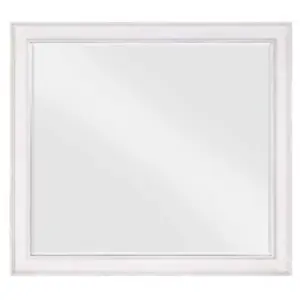Alternative view of 42 Inch Wall Mirror,Molded Sleek Wood Frame,White By Casagear Home