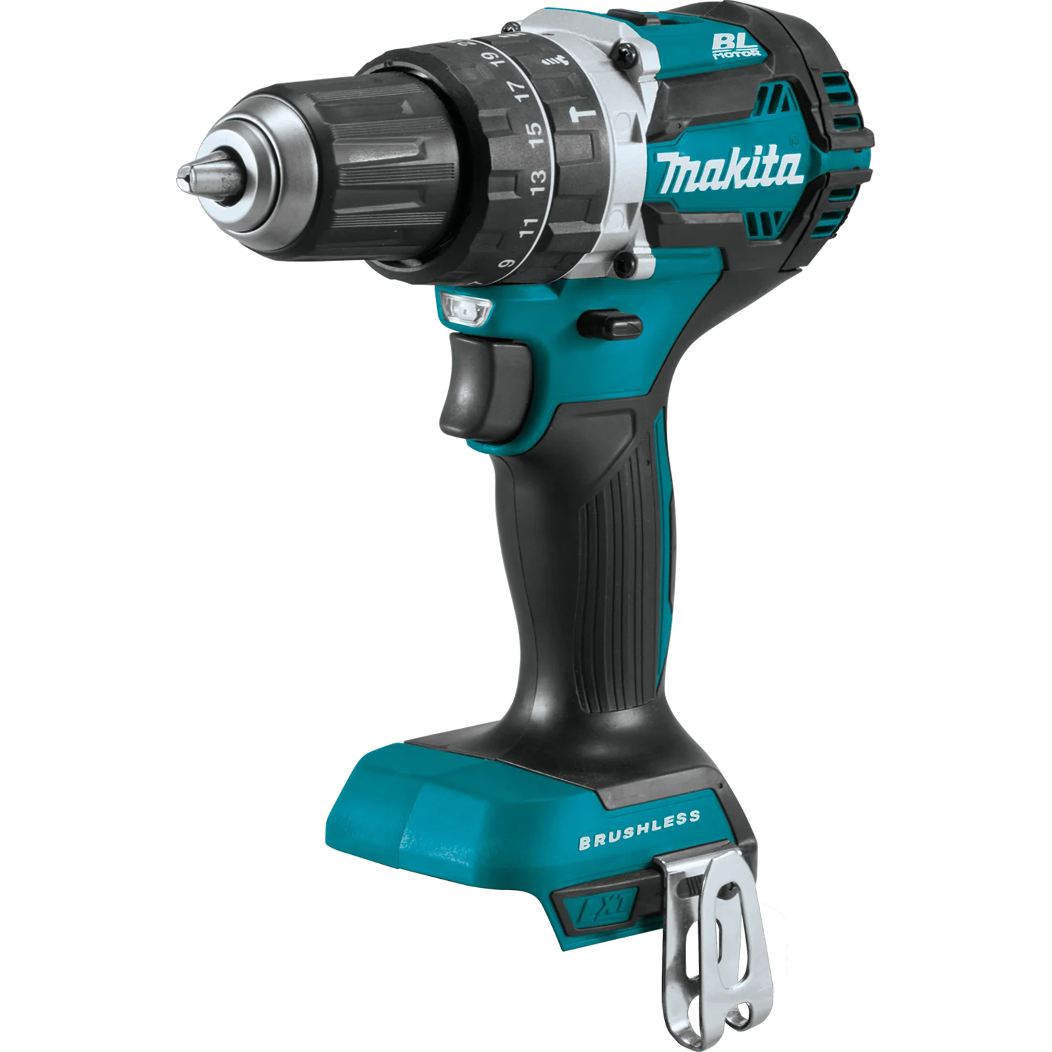 Makita 18 Volt LXT Lithium Ion Compact Brushless Cordless 1/2 Inch Hammer Driver Drill Factory Serviced (Tool Only)