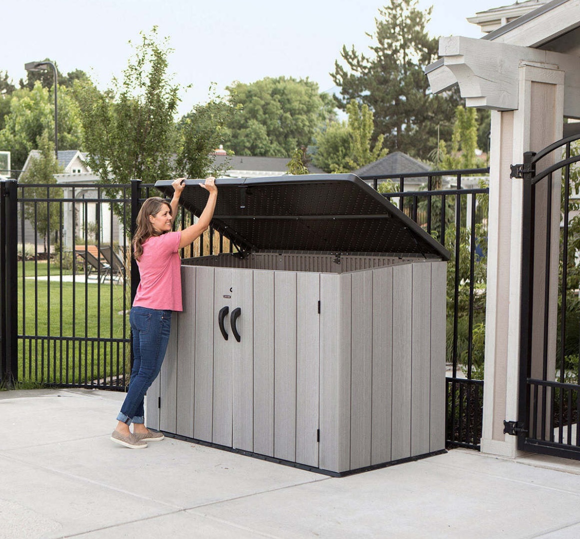 Lifetime 6ft 3′′ x 3ft 6′′ (1.9 x 1.1m) Horizontal 2,407 Litre Storage Shed – Bild 6