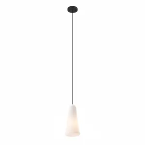 Alternative view of Modway Beacon 1-Light Pendant Light in Opal Black,5 x 5 x 72