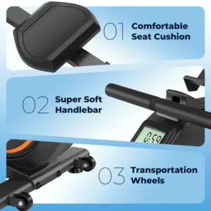 Alternative view of YOSUDA Magnetic Rowing Machine 350 LB Weight Capacity