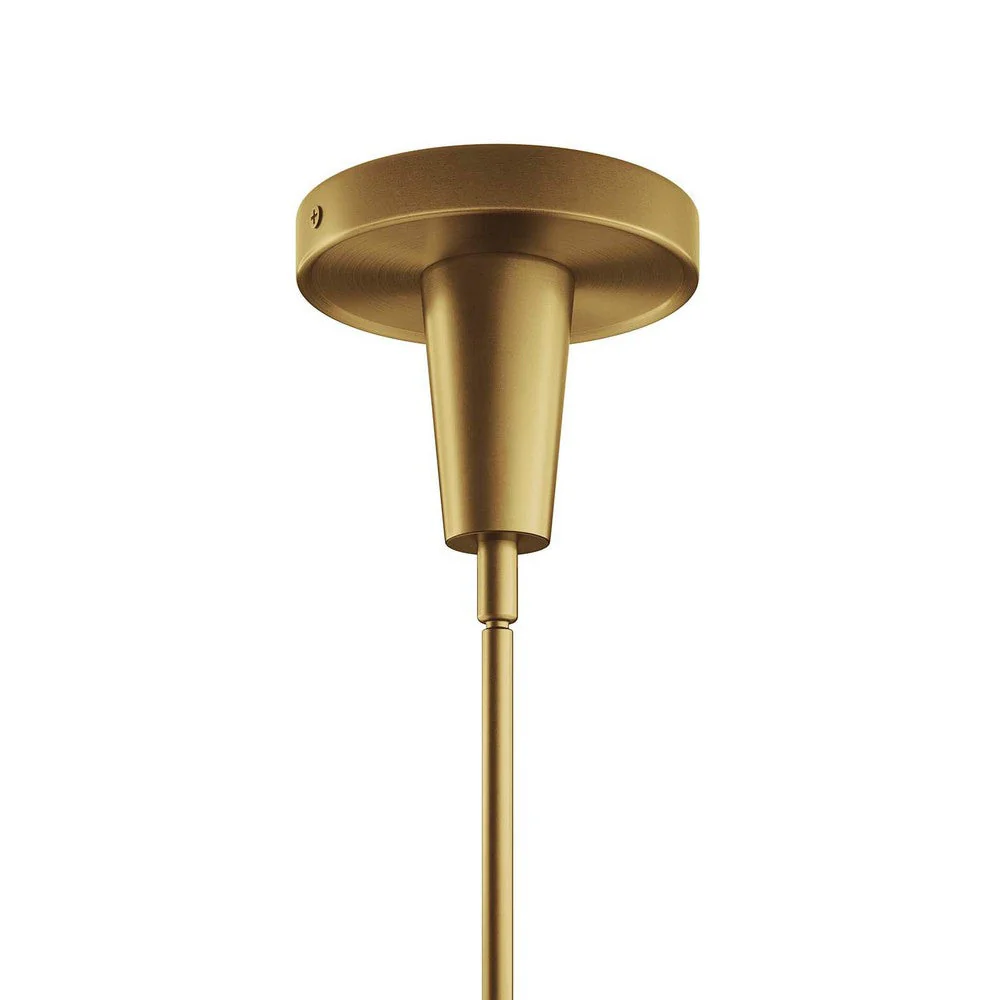 Modway Beacon 3-Light Pendant Light in Opal Satin Brass,Brown,20.5 x 20.5 x 73 – Bild 3