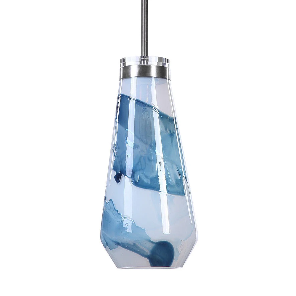 Uttermost Windswept Blue & White 1 Light Mini Pendant By Casagear Home – Bild 3
