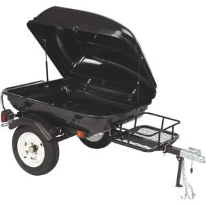 Ultra-Tow Tag-Along Pull Behind Motorcycle Cargo Trailer - Steel Frame,16.6 cu.ft. Storage,600-lb. Load Capacity 3806S118