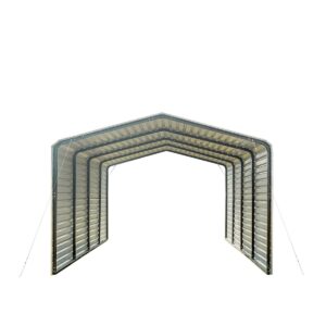 Alternative view of TMG-CP1220F 12' x 20' All-Steel Carport with Enclosed Sides