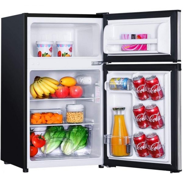 Mini Fridge with Freezer,3.1 Cu.Ft Small Refrigerator,Compact Refrigerator with LED Light – Bild 2