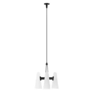 Alternative view of Beacon 3-Light Pendant Light in Opal Black