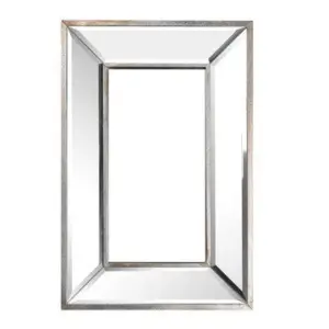 Alternative view of Toby 12 x 18 Inch Wall Mount Accent Mirror,Antique Silver Wood Frame By Casagear Home