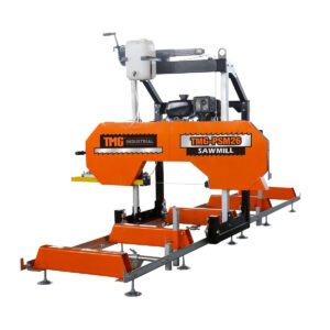 TMG-PSM26 26'' Cutting Capacity Portable Sawmill,Powered by 14 HP Kohler Engine,11' Cut Length,14' Track Bed