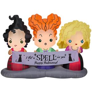Gemmy 4.5 ft Tall Airblown Hocus Pocus Sisters Scene Disney