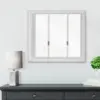 42 Inch Wall Mirror,Molded Sleek Wood Frame,White By Casagear Home