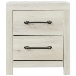 Alternative view of 2 Drawer Nightstand with Bar Handles,White By Casagear Home