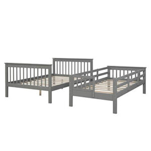 Alternative view of Bunk Beds Twin Over Full Size,Solid Wood Bunk Bed with Trundle for Kids