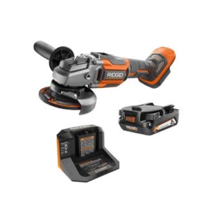 Ridgid 18V Octane Brushless Cordless 4-1/2 in. Angle Grinder Kit with 18V Lithium-Ion 2.0 Ah Battery and Charger