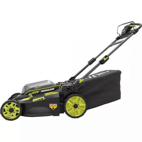 RYOBI 40V Brushless 20 in. Walk Behind Self-Propelled Mower/String Trimmer/Leaf Blower with (2) Batteries and (2) Chargers – Bild 11
