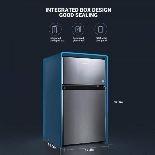 Mini Fridge with Freezer,3.1 Cu.Ft Small Refrigerator,Compact Refrigerator with LED Light – Bild 4