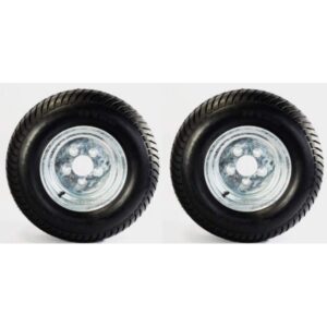 2-Pack Trailer Tire On Rim 20.5X8-10 205/65-10 20.5X8.0-10 5 Lug E Galvanized