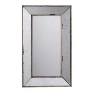 Alternative view of Filo 24 Inch Wall Mirror,Raised Tray Edges,Mirrored Rectangular Frame By Casagear Home