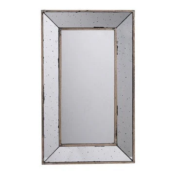 Filo 24 Inch Wall Mirror,Raised Tray Edges,Mirrored Rectangular Frame By Casagear Home – Bild 2