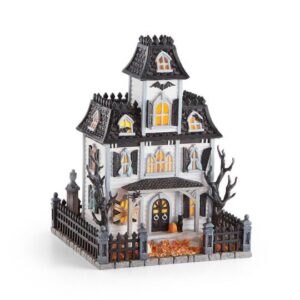 Lenox Halloween Lighted Haunted Mansion House with Sound