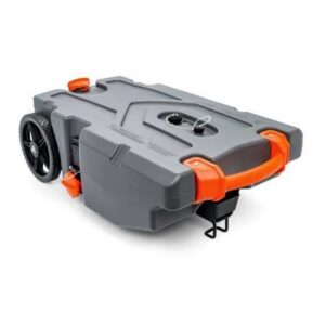 Camco 39006 36-Gallon Rhino Portable RV Waste Holding Tank with Hose and Accessories,Size: 36 gal,Gray