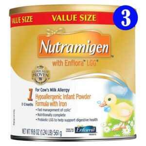 Nutramigen Hypoallergenic Infant Formula with Enflora LGG - Powder,19.8 oz Can (4 Pack)